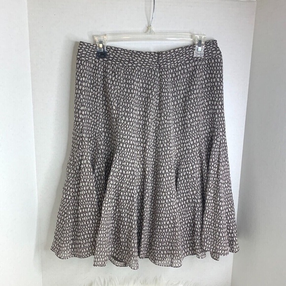 Charter Club Womens Sz 10 P Full Skirt Knee Length Animal Print Brown Flare Hem - Picture 2 of 3